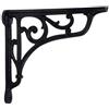 Brass & Metal B & M - Coppia di staffe per mensole, stile vittoriano, 15 cm, colore: Nero antico