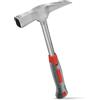 C&T Martello da muratore, martello da geologo, martello da pietra, martello di Mason, 600 g, con manico in acciaio tipo R-Type | Forma berlinese | Martello da carpentiere di alta qualità e martello di