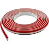 ZZLQIAN Bordo flessibile per pavimenti in laminato, striscia autoadesiva per quadrante in PVC, modanatura per battiscopa del piano di lavoro dell'armadio, parete di casa, angolo interno (bianco, 3 m x 20 mm)