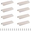 MOROBOR 8 maniglie in alluminio per cassetti, maniglie per armadietti moderni nascoste per cassettiere, comodini e porte, 150 mm, grigio cashmere