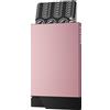 VULKIT Porta Carte di Credito Uomo o Donna Metallo Porta Schede Carte di Credito Schermato RFID Portatessere Uomo Tascabile Slim per 6-8 Carte, Rosa Oro