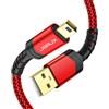 JSAUX Cavo mini USB [2 pezzi 1M+2M] Cavo di ricarica USB 2.0 Mini B compatibile con controller PS3, Dash Cam, Garmin GPS Navi, Blue Yeti, Ti-84 Plus CE lettore MP3, Tiptoi, Canon rossa