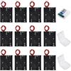 GTIWUNG 12 Pezzi AA Portabatterie 3 Posti 4,5V aa Battery Holder Batteries Case con Cavi, Porta Pile 3aa, Titolare Caso Batteria, 3 Pezzi Custodia Batteria in Plastica Trasparente