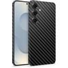 TF Skins Skin compatibile con Samsung Galaxy S25 & S25 Ultra, pellicola protettiva protettiva a 360° Full Coverage o Back Only (Full Coverage, Carbon Black, S25)