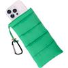Lyreh Custodia Termica per Telefono, in Cotone Piumino Custodia Calda per Telefono Protettiva Previene il Congelamento e il Surriscaldamento con Moschettone Ideale All'Aperto Campeggio Sci (Verde)