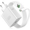 AIAUXAI Caricatore per Realme 45W, Ricarica Rapida per Super-Vooc Caricabatterie USB con Cavo USB C 1M 6A per Realme P3 14T 14 Pro 13 12 C75 C85 Caricatore Veloce per OPPO Reno13 A5 Pro A40 A6 per OnePlus