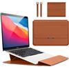 Hinnwer 11 11,6 12 Pollici Custodie per PC Portatile Borsa con Funzione Stand per Ipad Pro 12.9 MacBook Air M1 2020/Surface/Acer/Asus/Dell/Fujitsu/Lenovo/HP/Samsung/Sony Marrone