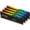 Kingston Ram KINGSTON FURY BEAST DDR5 5200MHz 128GB (4x32) RGB XMP 3.0 CL40 NERO