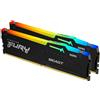 Kingston Ram Kingston Fury Beast DDR5 6000Mhz (2x32) 64GB rgb nero xmp expo CL30