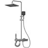 topolenashop Asta Doccia Colonna Termostatica 4 Vie con Rubinetto, Doppio Soffione, Idroscopino e Miscelatore - Set Doccia Completo Moderno per Bagno 87961