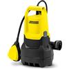 Kärcher SP 3 Dirt Elettropompa Sommersa - 7000 L/H, 0.6 m/Bar, Massima Profondità Immersione 7 m, Sensore di Livello a Galleggiante, Raccordo Tubo, Modalità Auto