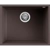 Elleci Quadra 105 SOTTOTOP LKQ10587BSO Lavello da Incasso 1 Vasca Sottotop 54 x 44 cm finitura Keratek Cocoa 87