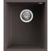 Elleci Quadra 100 SOTTOTOP LKQ10087BSO Lavello da Incasso 1 Vasca Sottotop 38 x 44 cm finitura Keratek Cocoa 87