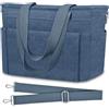 TEUEN Borsa Tracolla Donna Grandi Capacità Borse Tote a Mano in Velluto a Coste Leggero Casual Crossbody Borsa Università Donna Shopper Bag con Multitasche per Shopping Viaggi Lavoro Ufficio Scuola
