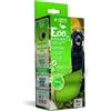 Croci Eco Dog Bags - Ricarica 4 rotoli Sacchetti cane cacca biodegradabili e Compostabili, extra spessi e resistenti, senza microplastiche, 60 sacchetti