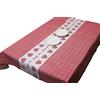 Vinylla Tovaglia in Vinile con Motivo a Cuori e Griglie, Facile da Pulire, 140 x 180 cm, Colore: Rosso