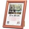 3-B - Cornice portafoto modello Mori in rame rosso - 15 x 20 cm - con vetro acrilico