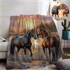IUNTWEIE Coperta motivo cavallo 130x150cm Morbida flanella soffice e calda, coperta modello cavallo 3D come coperta divano coperta divano copriletto (C, 150x200cm)