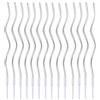 ZHAOYCSH 36 Pezzi Candele a Spirale di Compleanno Argento, Candele Torta con Superficie Metallica Lucida, Candele Ricce Lunghe per Decorazione Torte Cupcake, per Compleanni e Matrimoni (Argento Metallico)