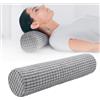 DASIAUTOEM Cuscino Cervicale con Rivestimento, 11 x 45 cm, Cuscino da Viaggio con Memory Foam, Peluche a Pois, Lavabile, per Alleviare Il Dolore al Collo, per Casa, Ufficio, Viaggi, Yoga