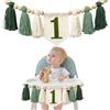 GlamRays Fatto a mano boho 1° compleanno seggiolone striscione festa decorazione per ragazze bambino schiuma appeso parete decorazione per cameretta dei bambini
