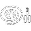 YOKIVE 1 Set Catena per Lampada a Sospensione, Maglia Spessa da 4mm con cerchi di Connessione, Ideale per Luci a Soffitto, Lampade (Argento, 56 Pollici)
