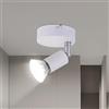 Lichtmaler Lampada Faretti Soffitto Parete - Lampadario Bianco GU10 Illuminazione Soffitto Faretto Girevole 330° da Bagno Soggiorno Cucina Salotto Corridoio, Lampadina Non Inclusa