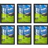 HALFLEMART 2cm 6Pcs A3 Cornice per Foto con Plexiglas HD, Cornice in Legno Nera 30x40cm, Cornice Portafoto per Pareti e Tavoli Orizzontali o Verticali per Foto, Immagini, Poster, Puzzle, Documenti, Diplomi