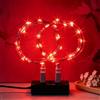 MUXIJIA 2 x luce stringa LED, 20 x LED 2M / 6.6Ft esterno/interno alimentatore USB impermeabile per camera da letto, cortile, matrimonio, Natale, fai da te, ecc. (Rosso)