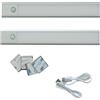 Sunmatic Luce Armadio LED, Luce Sottopensile Cucina con Sensore di Movimento, 2 Pezzi - 30CM, Lampada Magnetica Ricaricabile 3 Temperature Colore per Cucina Scale Soggiorno Bagno Camere da Letto