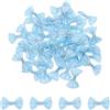 QUARKZMAN 100pz Fiocchi Blu 1.5 x 1 Mini Fiocco per Realizzare Piccoli Fiocchi di Raso Sfusi per Cucito Fai da Te, Scrapbooking, Regalo di Nozze, Decorazione per La Casa