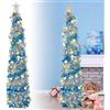Set di 48 palline di Natale in plastica floccata - Decorazioni sferiche retrò da appendere da 4/6/8 cm per albero di Natale, matrimonio, festa (caffè) | Leroy Merlin