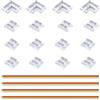 JOYLIT CCT LED Strip Connettore 3 PIN 10MM, kit Di Connettori COB SMD LED Senza Saldatura per Luce a Nastro Bianca Sintonizzabile