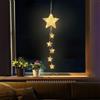 Lewondr Lampada a Sospensione, Lucine a Forma di Stella in Rattan Luci Decorative per Interni Luce per Finestra Luci a Stella a Batteria per Camera dei Bambini Decorazione per Feste con Timer Colorato