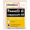 Creative Deco 3 x A3 Compensato Pannelli Legno Betulla 3mm | Pannelli Compensato 420 x 300 x 3 mm (+/- 2mm) | Fogli di Legno per Decorazione, Modellare, Pannelli Taglio Laser, Pirografia, Pareti