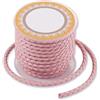 PH PandaHall PandaHall - Cordino in vero cuoio intrecciato, 5 m, 4 mm, colore rosa, rotondo, per fai da te, creazione di bracciali, collane e gioielli