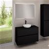 evineo ineo5 evo mobile La: 100 cm con 2 scomparti estraibili, lavabo ineo3 Ø 37 cm bianco, con specchio illuminato ineo,, BE0931WH+BE0958BM+BE0964BM+BEA011MI, ineo4; ineo5 evo [Mobili da Bagno > Set Mobili da Bagno]