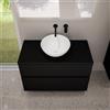 evineo ineo5 evo mobile La: 100 cm con 2 scomparti estraibili, ineo3 lavabo Ø 41,5 cm bianco opaco,, BE0958BM+BE0964BM+BE0930WM, ineo3; ineo5 evo [Mobili da Bagno > Mobili con Lavabo Integrato]