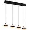 TRIO Leuchten Dios lampada a sospensione, LED, 4 luci, 331410432, Dios [Lampade per Interni > Lampade a Sospensione]