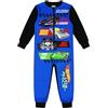 Hot Wheels Tuta intera per bambini in pile da corsa con macchina da corsa, blu, Blu, 5-6 Years