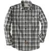 Dubinik® Camicie Uomo Manica Lunga a Quadri Camicia Casual con Doppie Tasche Morbida e Confortevole Nero e Verde M