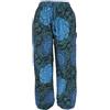 GURU SHOP Pantaloni larghi con stampa boho - nero/blu / variante: M, nero/blu, 44