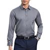 Casey Kevin Camicia Uomo Maniche Lunghe No Stiro Antipiega, Elegante Business Casual Camicie con Bottoni & Tasche, Regular Fit