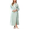 Maeau - Accappatoio da bagno lungo e spesso caldo accappatoio a quadri ananas di grandi dimensioni accappatoio per coppia accappatoio casual casa autunno inverno M XL 3XL, verde, XXXL