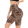 DDOBB Pantaloncini Donna Sportivi Shorts Leggins Pantaloni Palestra Corti Culotte Biker Vita Alta Opachi Push Up Fitness Yoga Gym Running(Leopardo,L-XL)