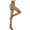 Malaxlx Collant invernali da donna foderati in pile caldo leggings spessi finti collant traslucidi elastici controllo superiore collant, Caffè denso 220 g, L