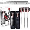 Harrows Set di Freccette con Punta in Acciaio al tungsteno al 97% Wolfram 21g, 22g, 23g, 24, 25g e 26g - Include aste Speedline, Marathon - Alette Wolfram e Custodia da Viaggio 25g