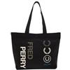 Fred Perry Borsa tote unisex unisex L6280 100% cotone con corona di alloro, colore nero, Nero , One Size