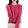 Generico Maglione In Cashmere Da Donna, Autunno, Maglione Lavorato A Maglia In Lana Merino, Elegante, Taglia Comoda, Collo Alto, Manica Lunga, Morbido E Caldo, Pullover Invernale In Lana, Rosa Rossa S