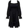Cocila Vestito Donna Lungo Estivo Nero Abito da Cerimonia Donna Curvy Abiti Eleganti Mamma Sposo Abito Color Pastello Donna Cerimonia Abito Vestito Lungo Donna Elegante (Black, L)